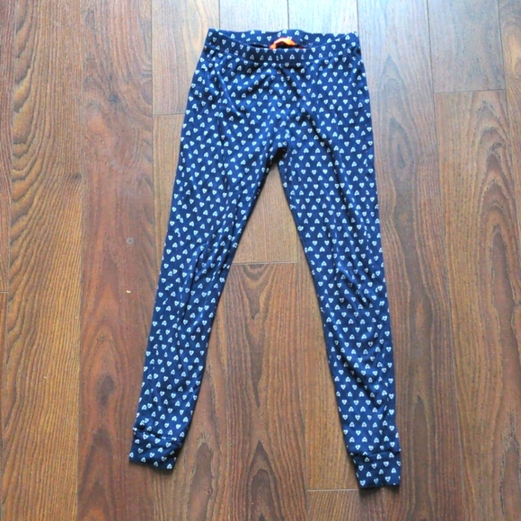 Blue Joe Fresh leggings with Hearts size 7-8 - Picture 1 of 3
